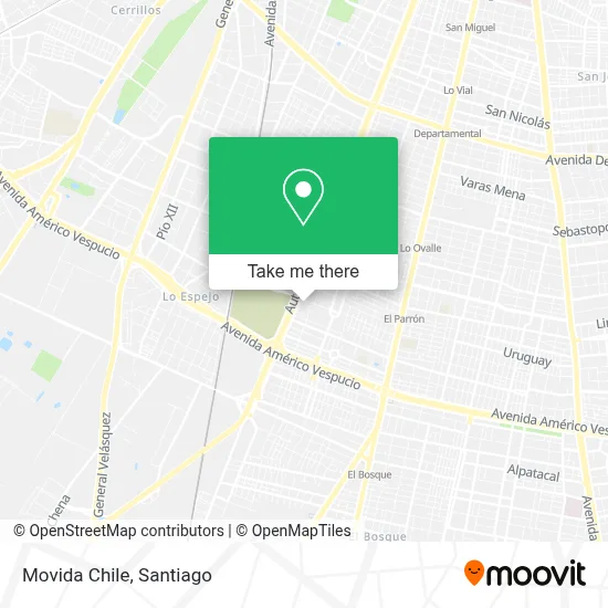 Movida Chile map