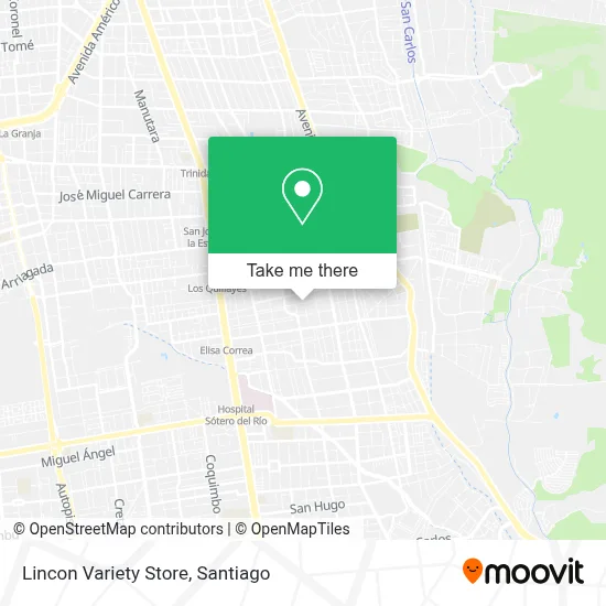 Lincon Variety Store map