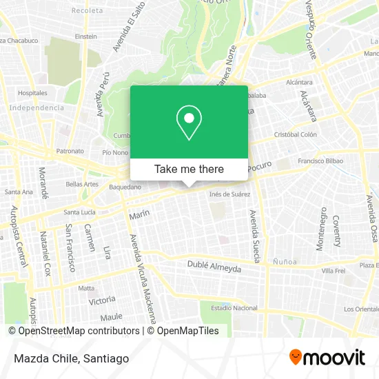 Mazda Chile map