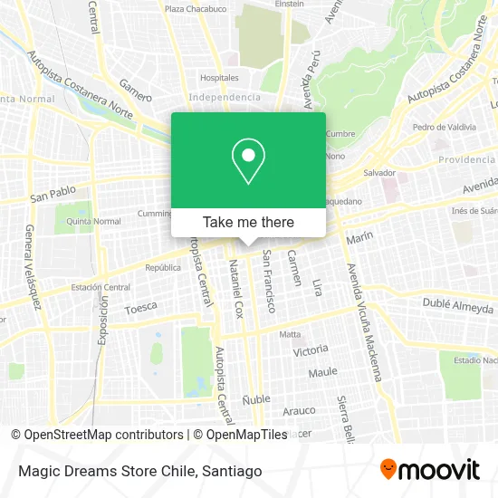 Magic Dreams Store Chile map