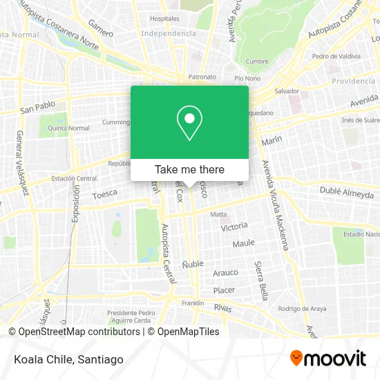 Koala Chile map