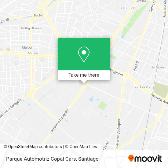 Parque Automotriz Copal Cars map
