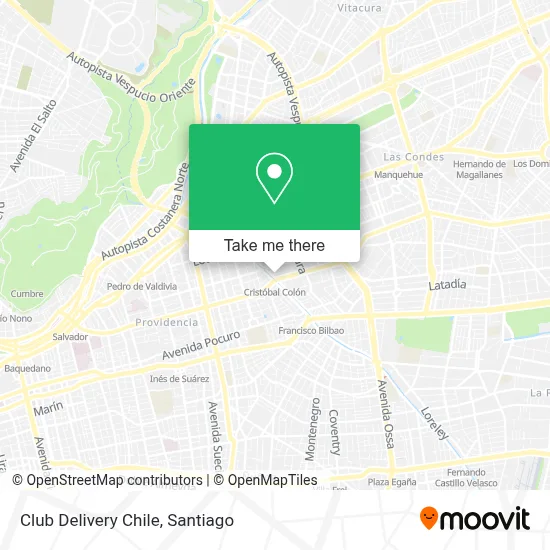 Club Delivery Chile map