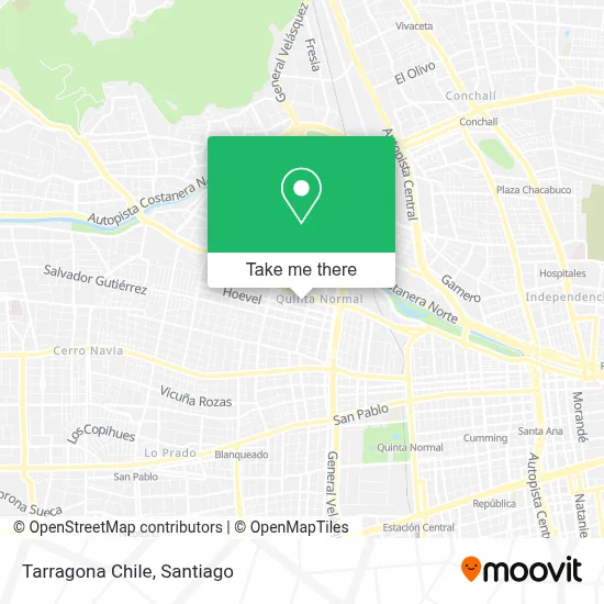 Tarragona Chile map