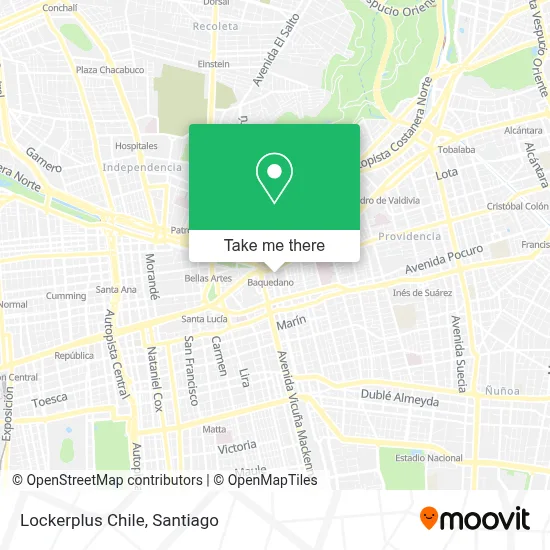 Lockerplus Chile map