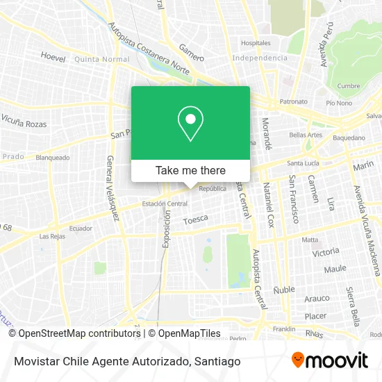 Movistar Chile Agente Autorizado map