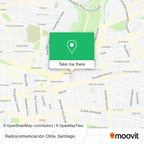 Radiocomunicación Chile map