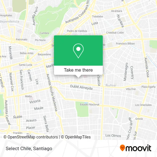 Select Chile map