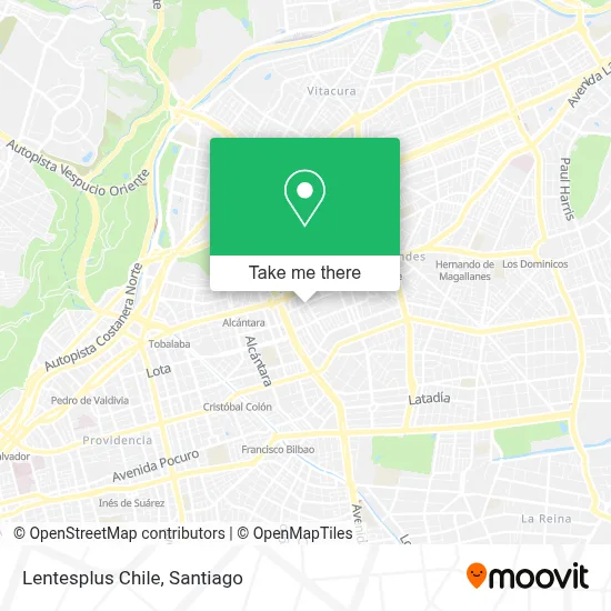 Lentesplus Chile map