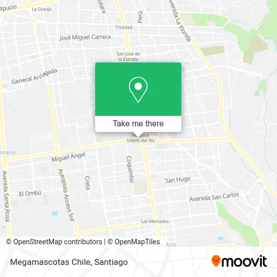 Megamascotas Chile map