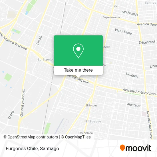 Furgones Chile map