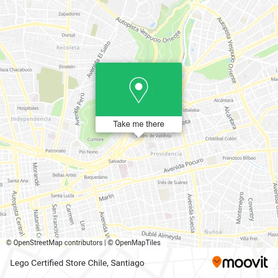 Lego Certified Store Chile map