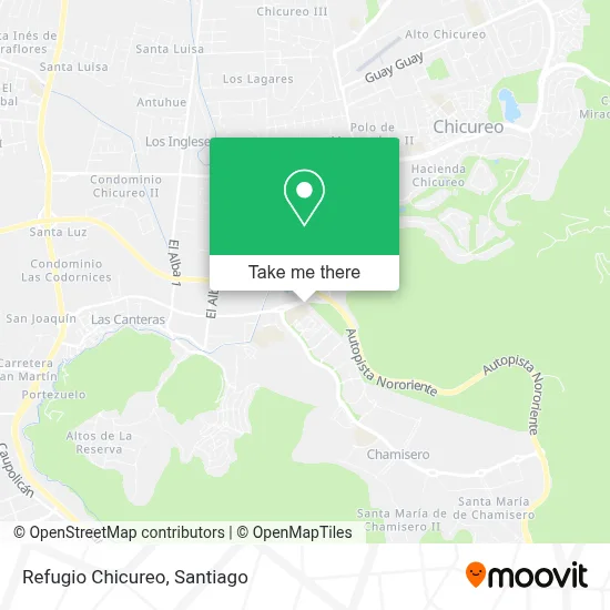 Refugio Chicureo map