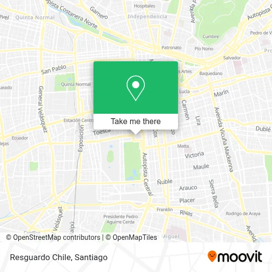 Resguardo Chile map