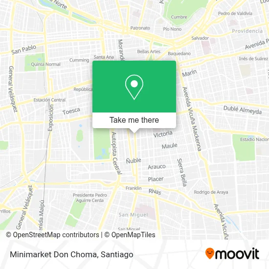 Minimarket Don Choma map