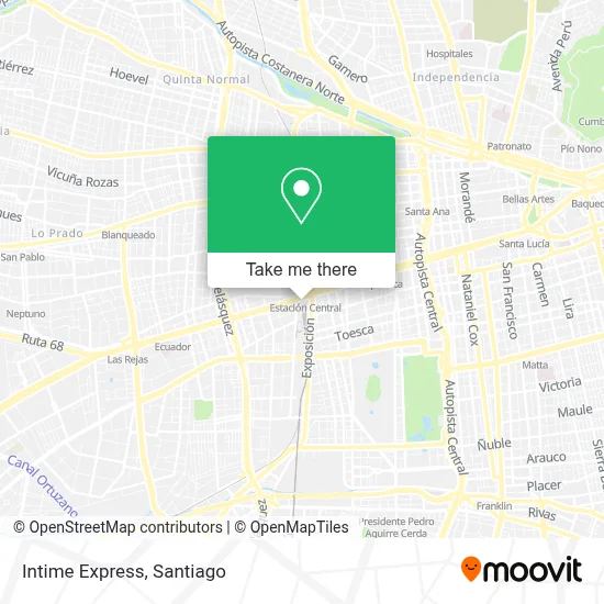 Intime Express map