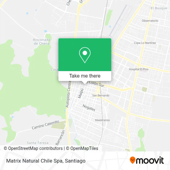 Matrix Natural Chile Spa map