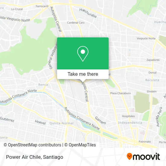 Power Air Chile map