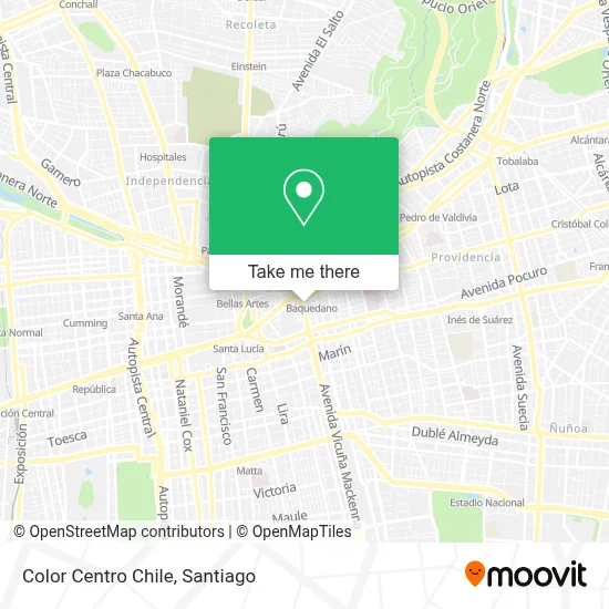 Color Centro Chile map