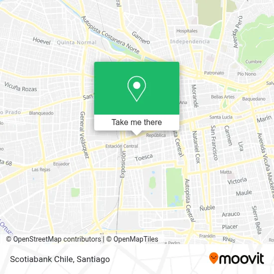 Scotiabank Chile map