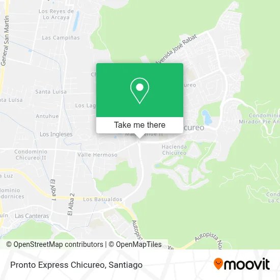 Pronto Express Chicureo map