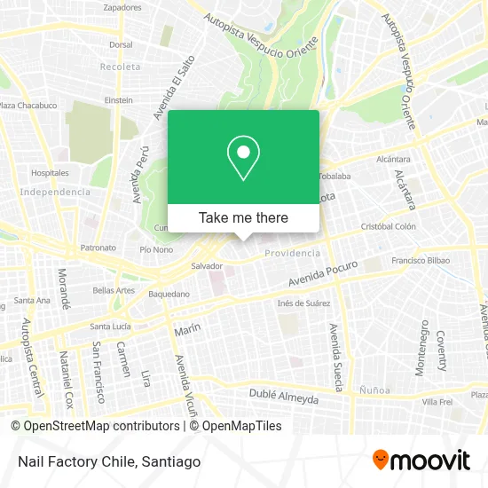 Nail Factory Chile map