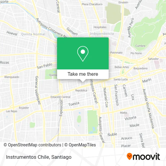 Instrumentos Chile map