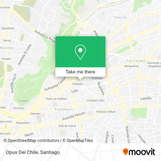Opus Dei Chile map