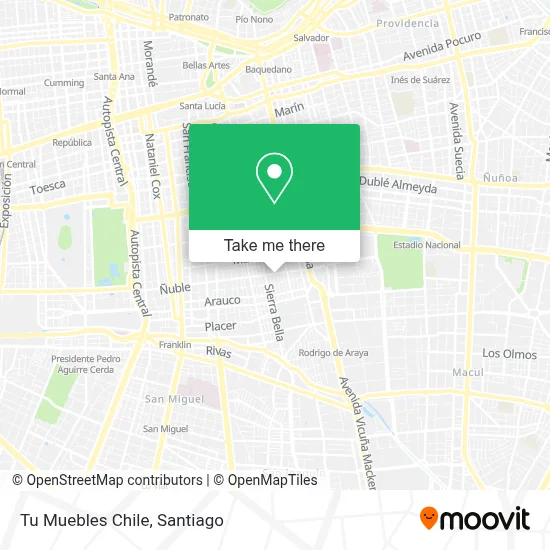 Tu Muebles Chile map