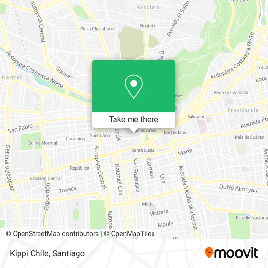 Kippi Chile map