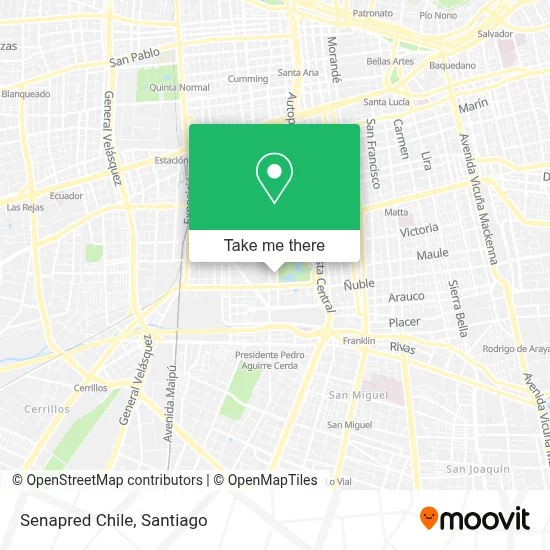 Senapred Chile map