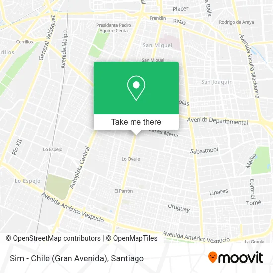 Sim - Chile (Gran Avenida) map