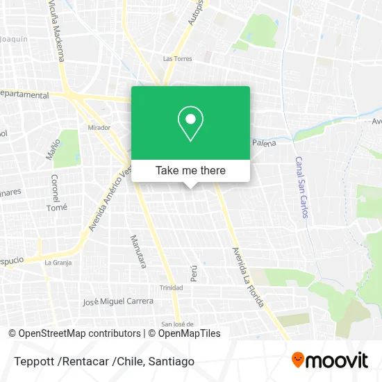 Teppott /Rentacar /Chile map