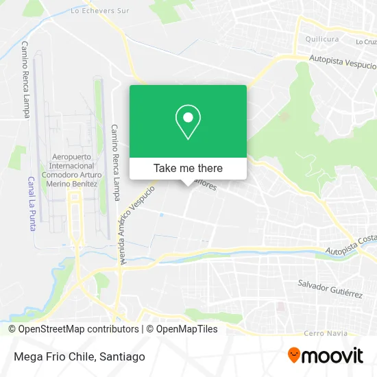 Mega Frio Chile map