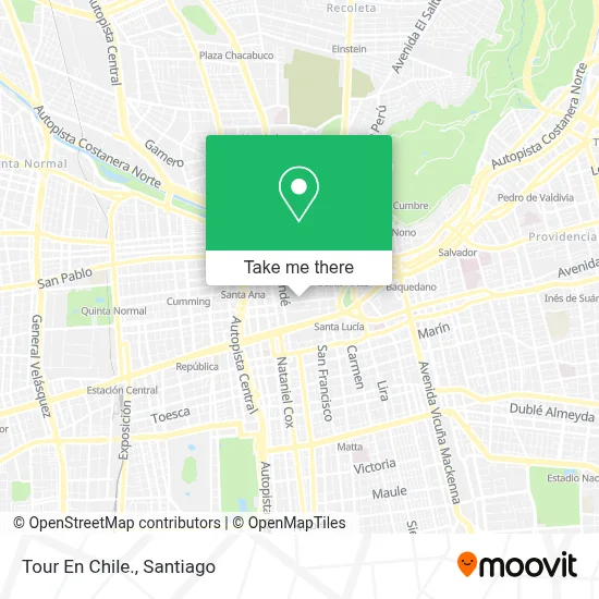 Tour En Chile. map