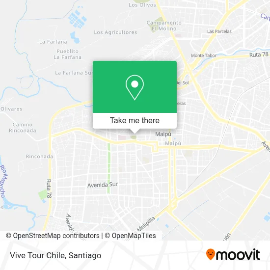 Vive Tour Chile map