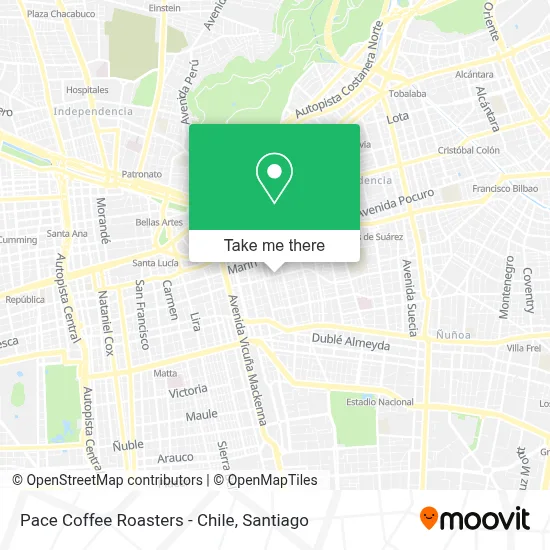 Pace Coffee Roasters - Chile map