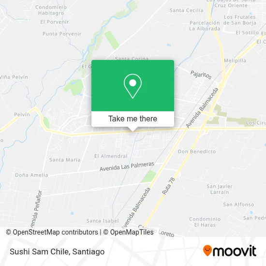 Sushi Sam Chile map
