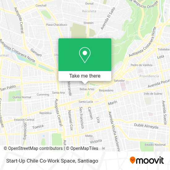 Start-Up Chile Co-Work Space map