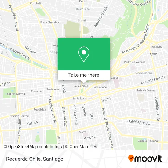 Recuerda Chile map