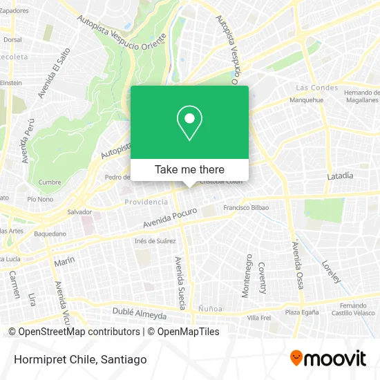 Hormipret Chile map