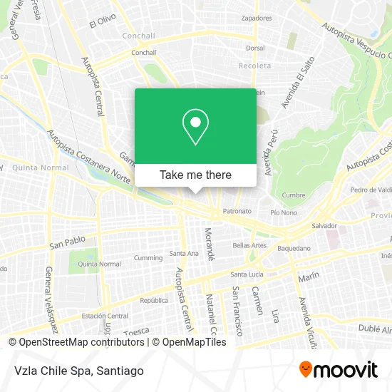 Vzla Chile Spa map