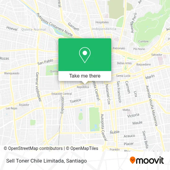 Sell Toner Chile Limitada map