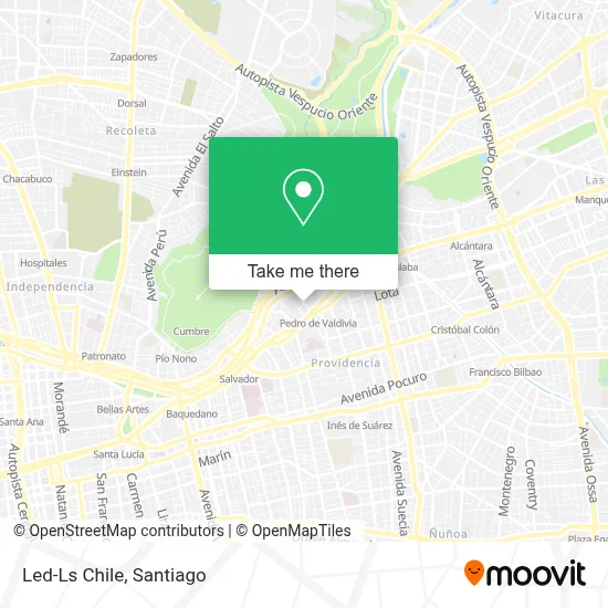 Led-Ls Chile map