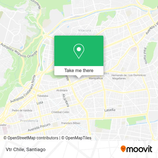 Vtr Chile map