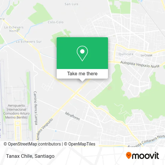 Tanax Chile map