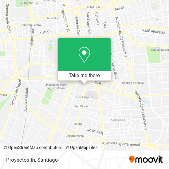 Proyectos In map