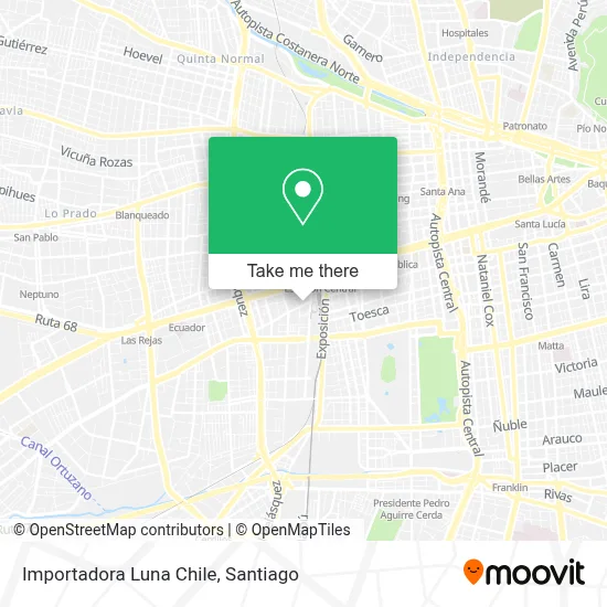 Importadora Luna Chile map