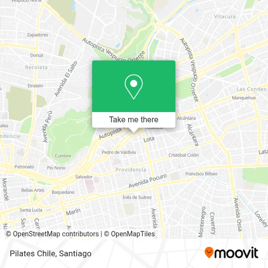 Pilates Chile map