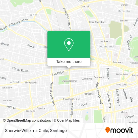 Sherwin-Williams Chile map